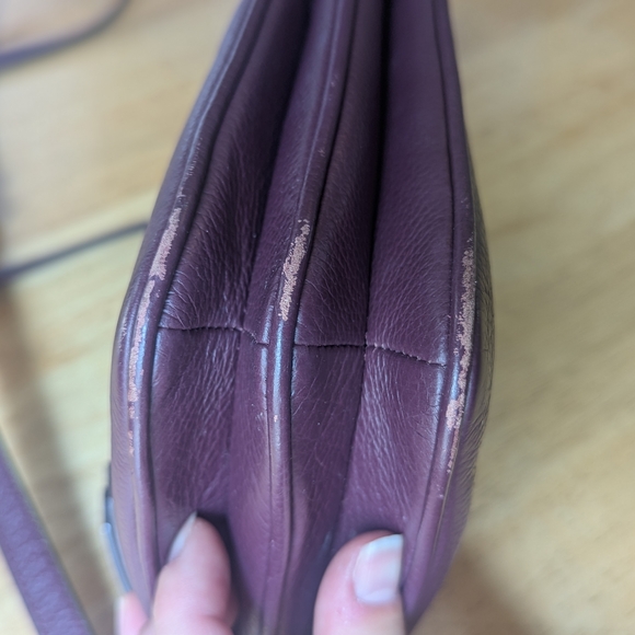 Kate Spade Dark Berry/Maroon Leather Crossbody Bag - Picture 2 of 4